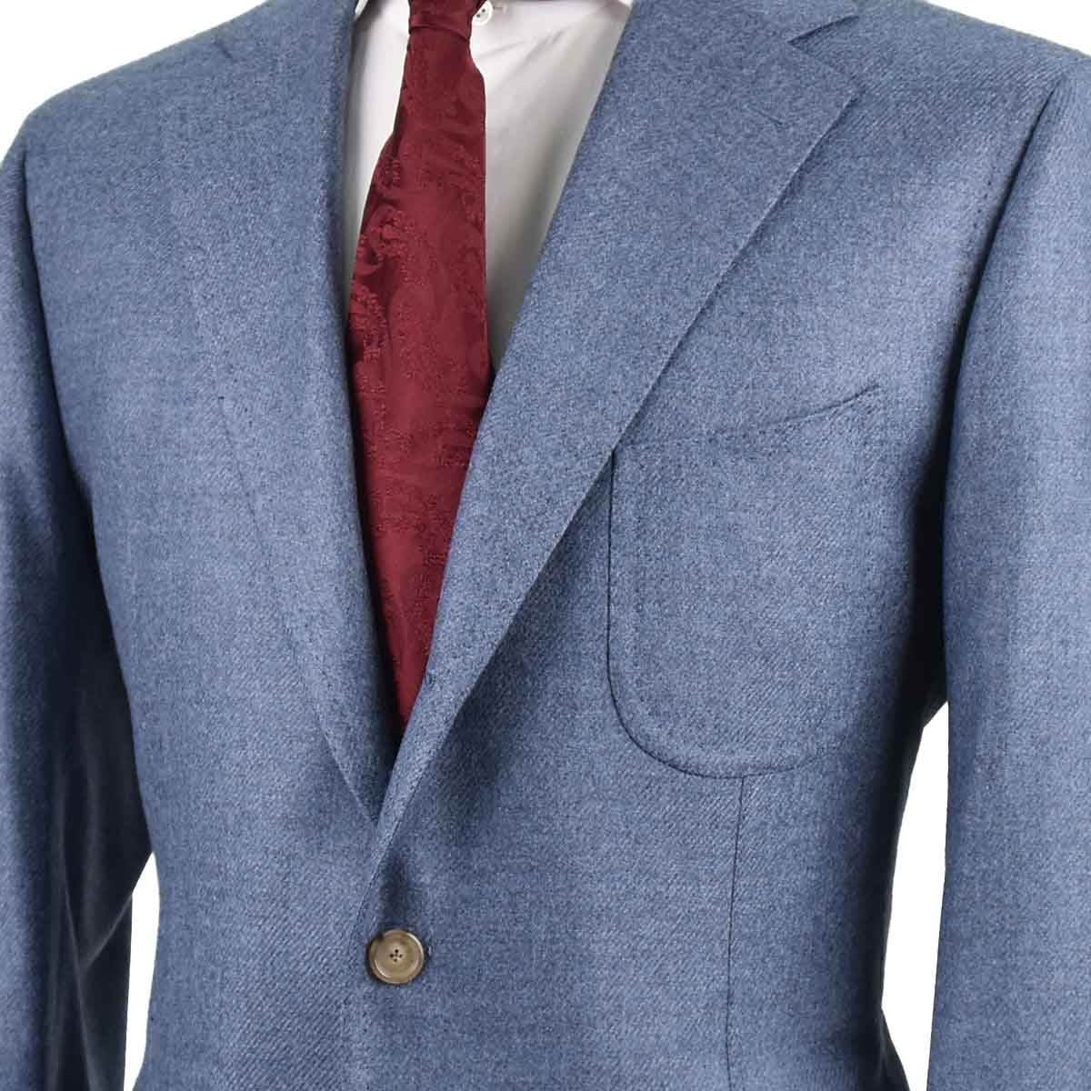 Cesare Attolini Blazer azul claro de lana de cordero y cachemir
