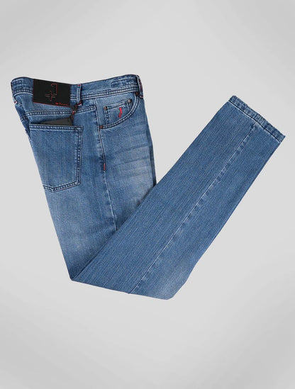 Kiton Hellblaue Ea Jeans aus Baumwolle Sonderedition