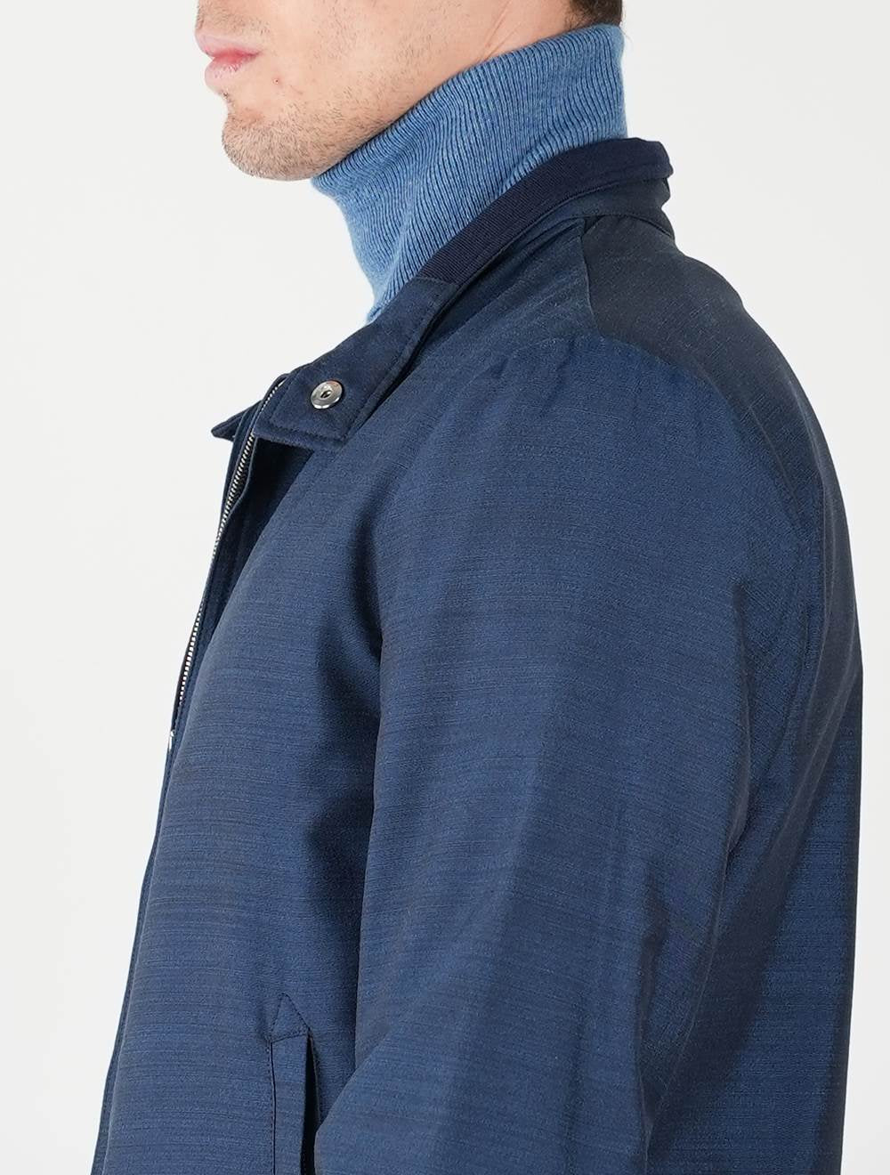 Cesare Attolini mėlynas šilko paltas
