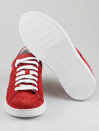 Kiton Röda Läder Sneakers