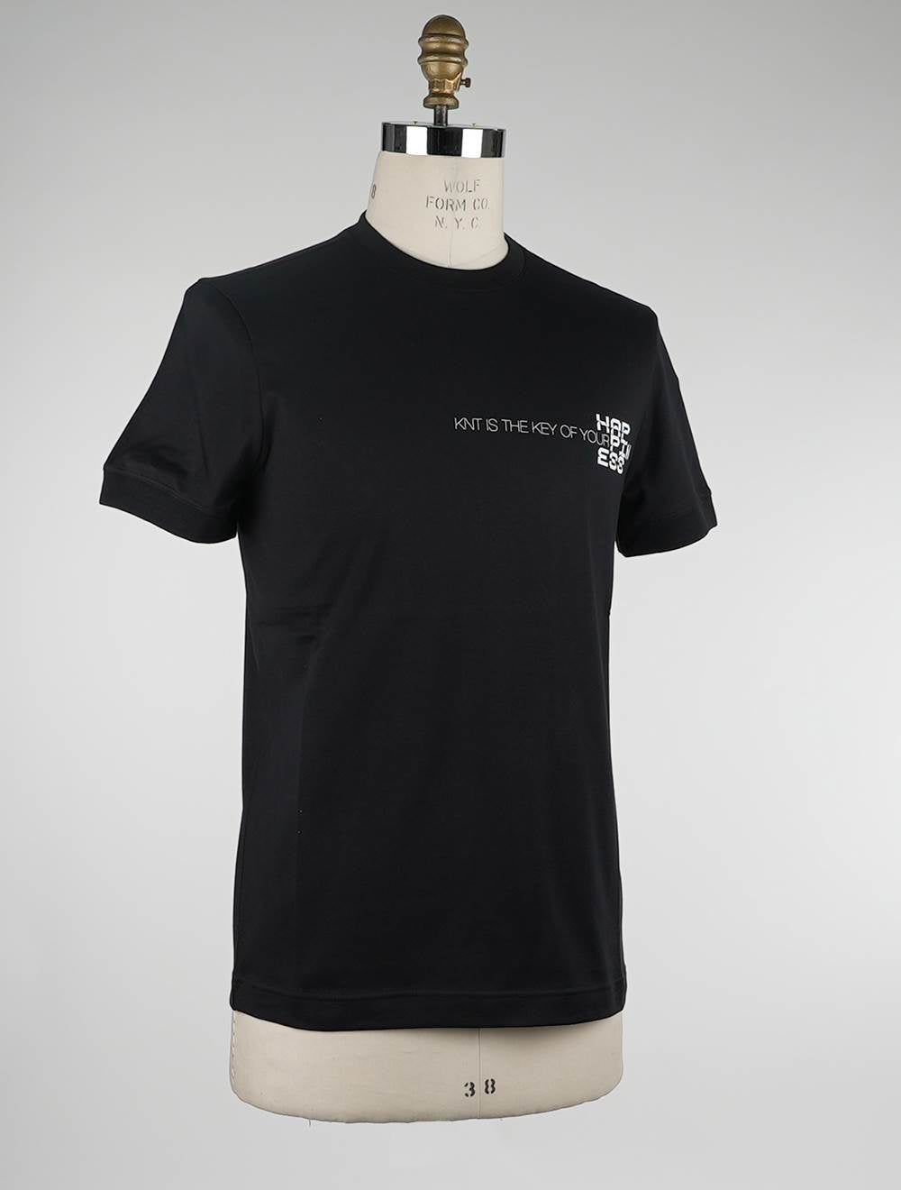 KNT Kiton camiseta negra de algodón
