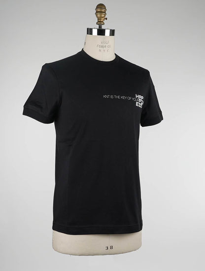 KNT Kiton zwart katoenen T-shirt