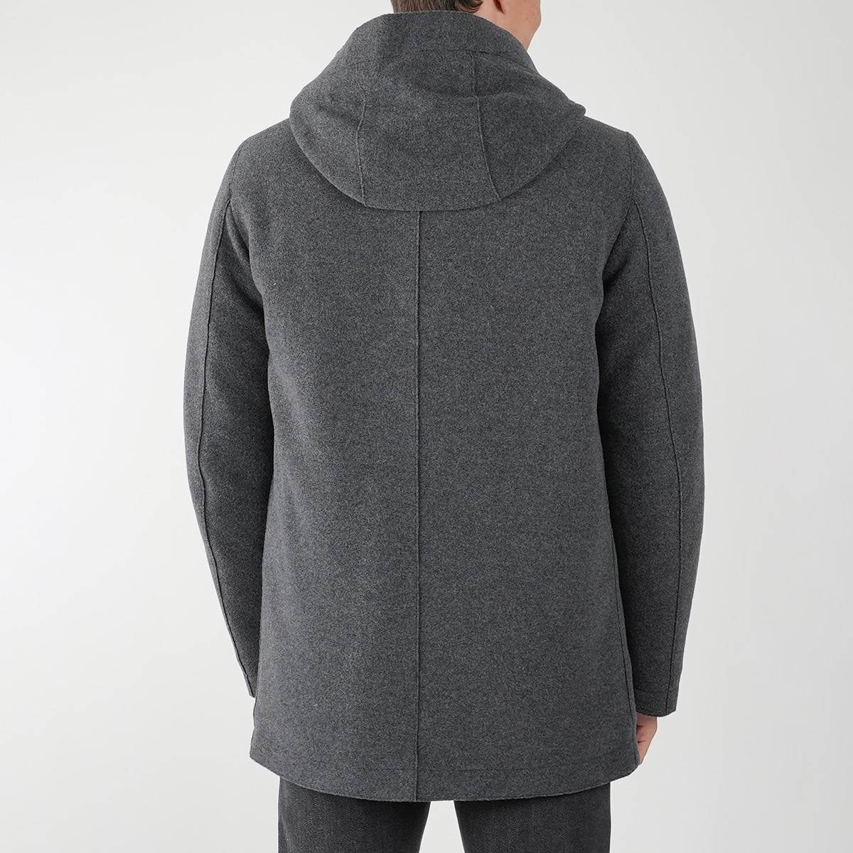 Woolrich Серое шерстяное пальто Pa Arctic Parka