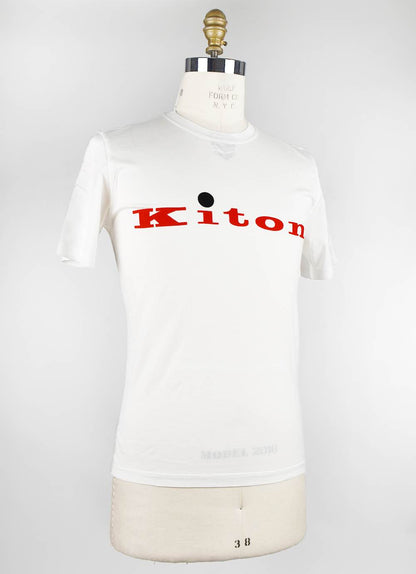Kiton bílé bavlněné tričko