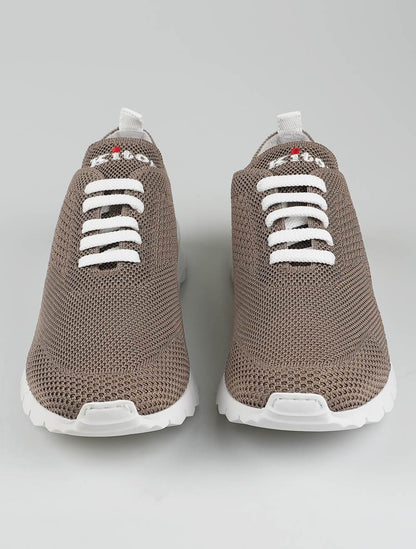 Kiton Brown Cotton Ea Sneakers