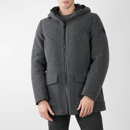Lã Cinza Wool Pa Arctic Parka Coat