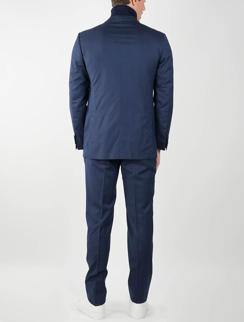 Kiton blue wool suit