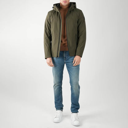 Woolrich green pl pacific soft shell coat