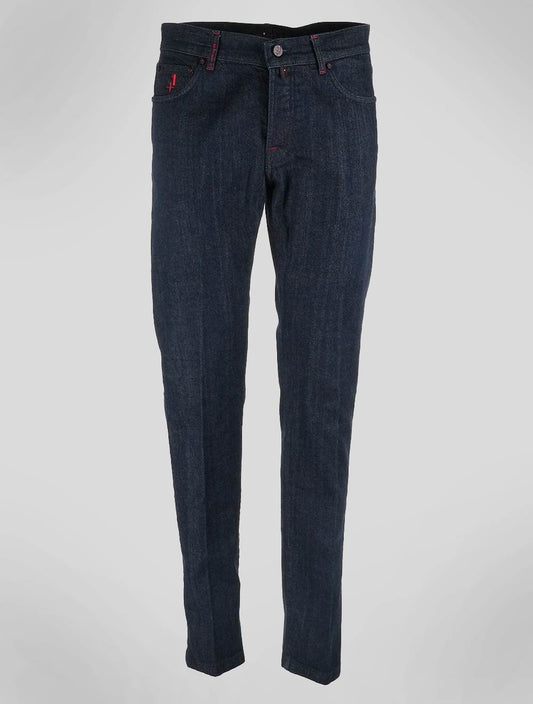 Kiton Dark Blue Cotton Ea Jeans Special Edition