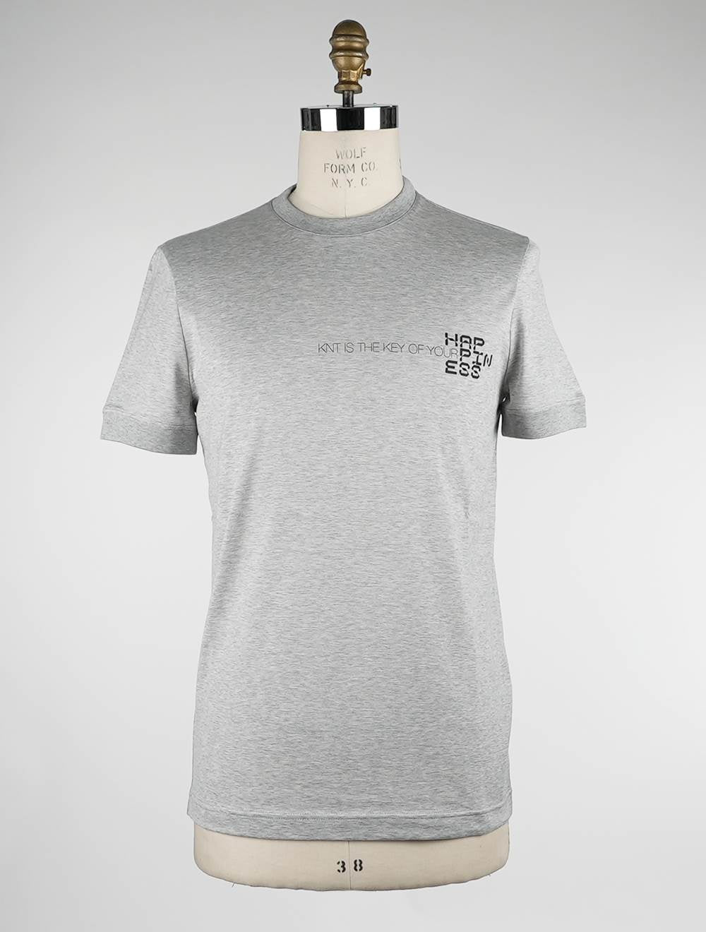 KNT Kiton Gray Cotton T-Shirt