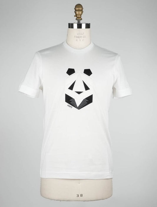 KNT Kiton 화이트 코튼 티셔츠 스페셜 에디션