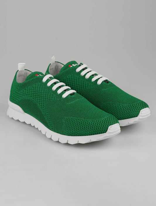 Зеленые хлопковые кроссовки Kiton Ea