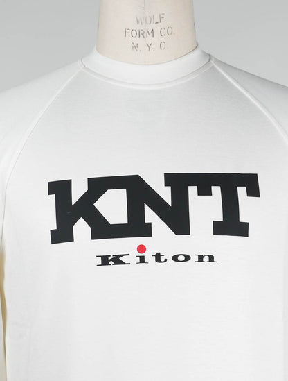 KNT Kiton White Viscose Ea Sweater Crewneck