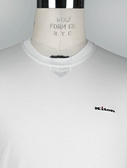Kiton Hvid bomuld T-shirt