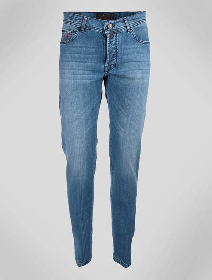 Kiton Light Blue Cotton Ea Jeans Specialudgaver