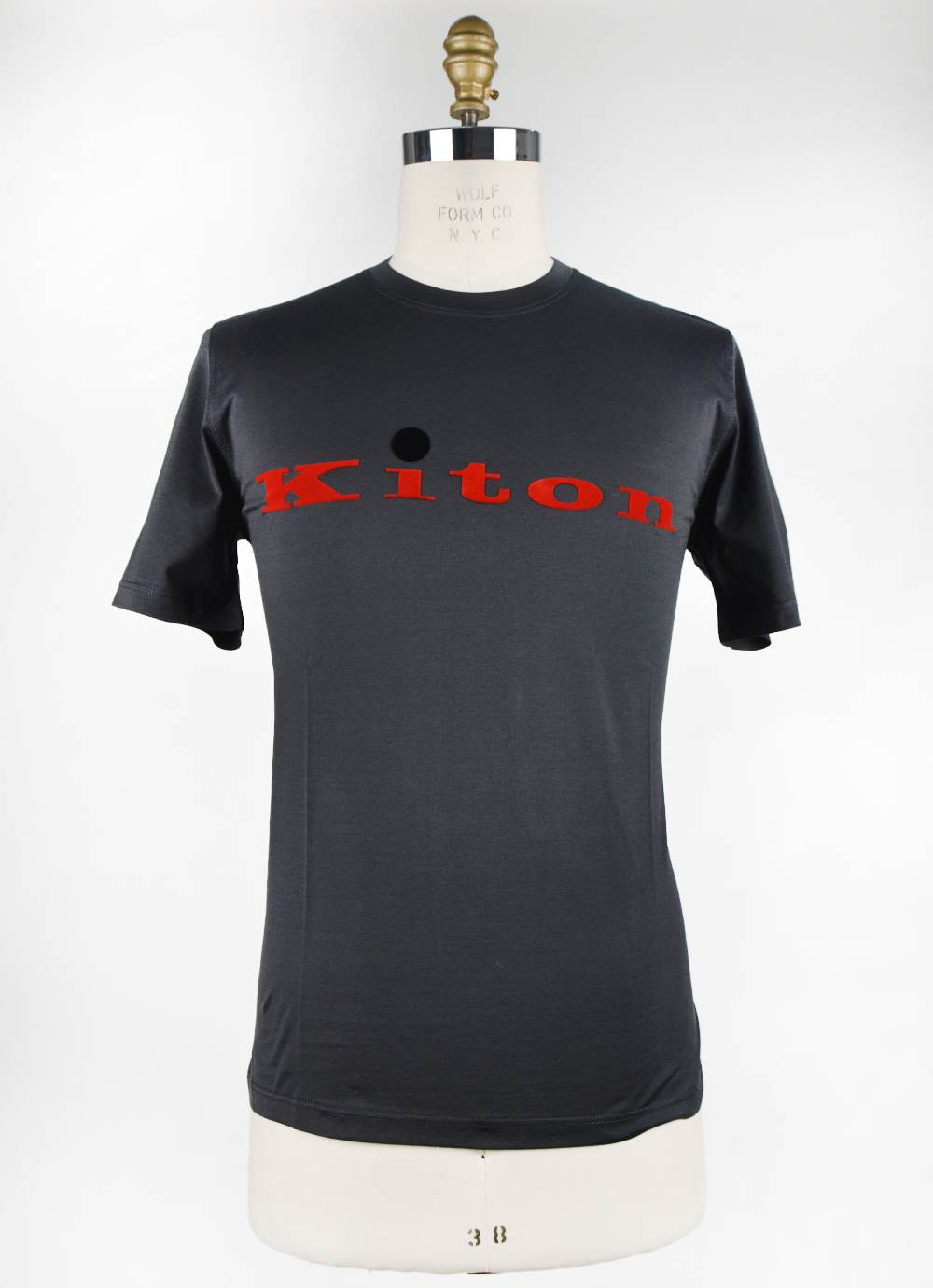 Kiton Camiseta Algodón Gris Oscuro