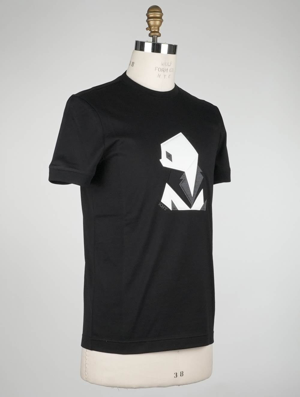 KNT Kiton Black Cotton T-Shirt Special Edition