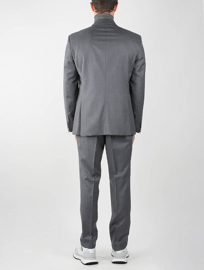 Boss Gray Virgin Wool Suit