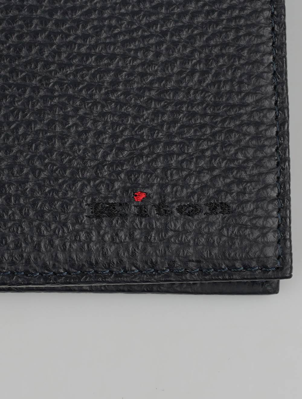 Kiton Blue Navy Leather Wallet