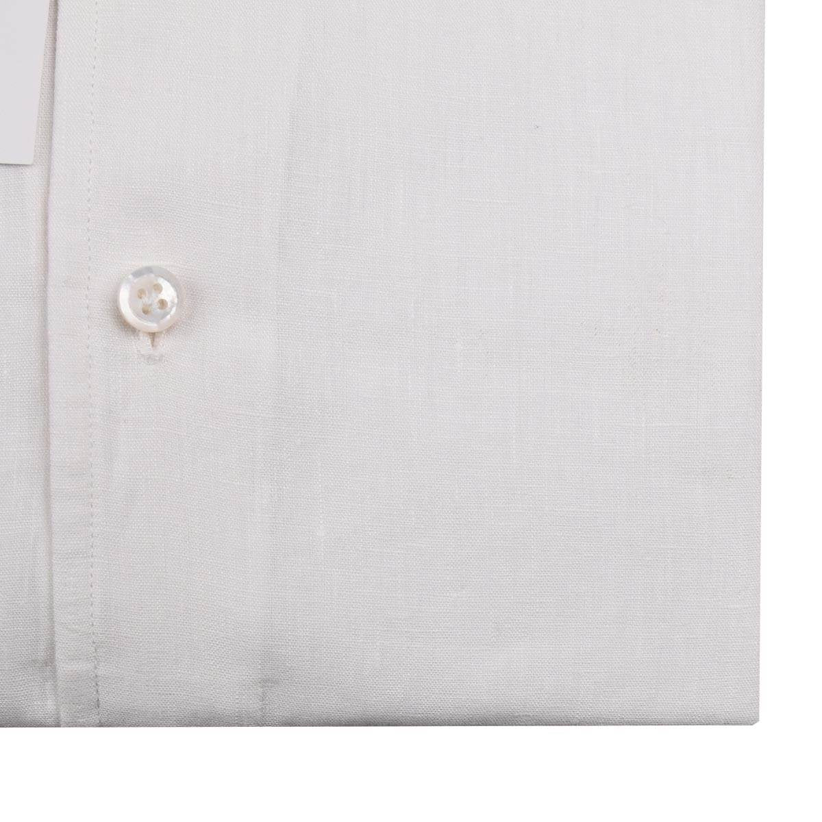 Cesare Attolini Hvid Hvid Håndklæde skjorte