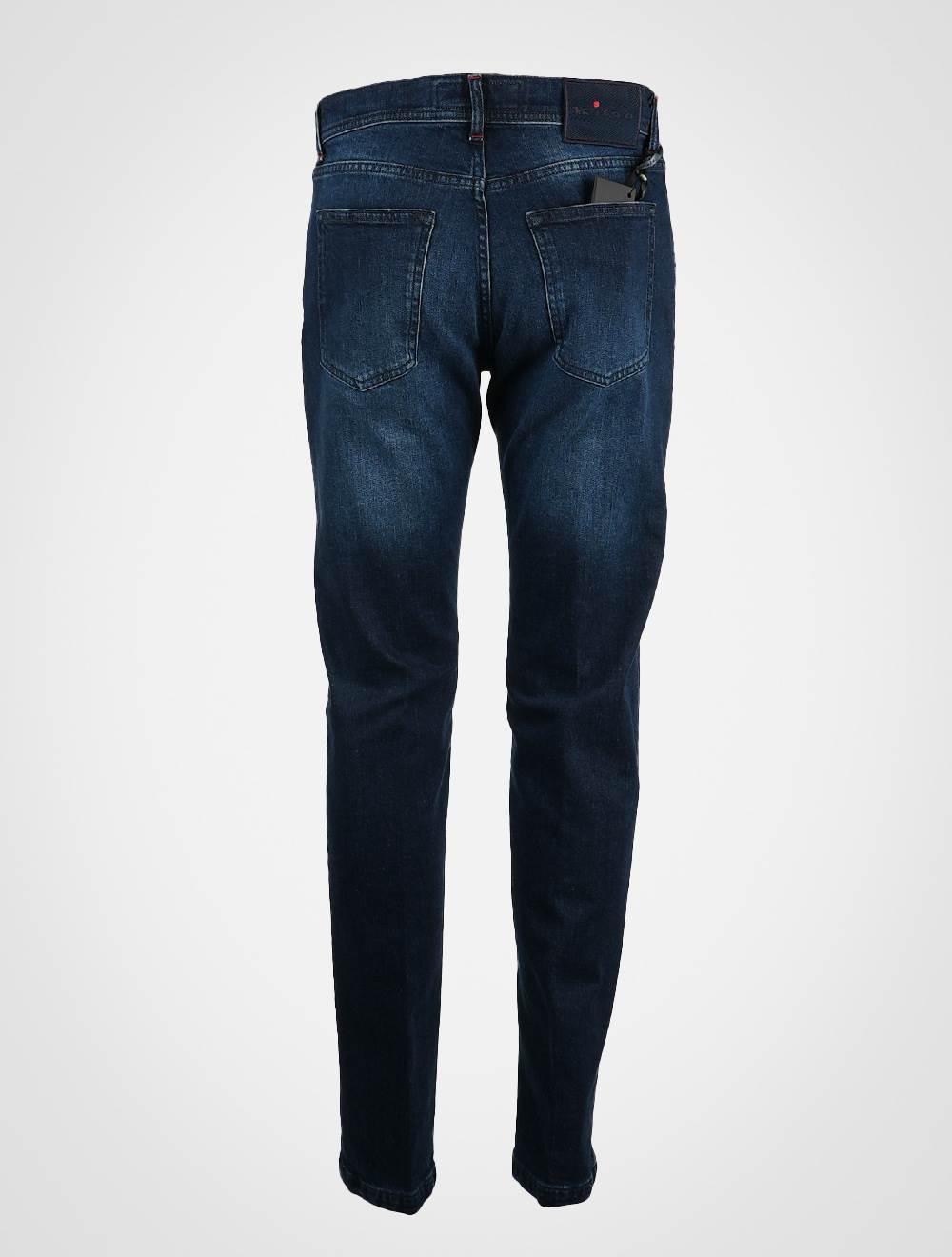 Kiton blauwe katoenen Ea-jeans