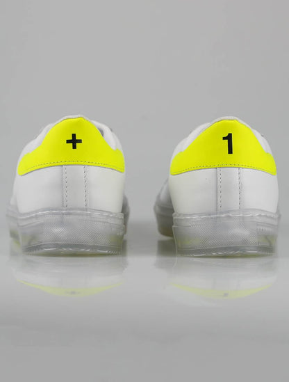 Kiton Vit gult läder sneakers specialutgåvan