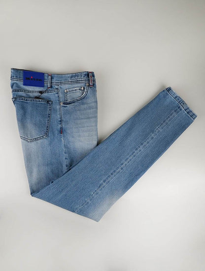 Kiton Light Blue Cotton Ea Jeans