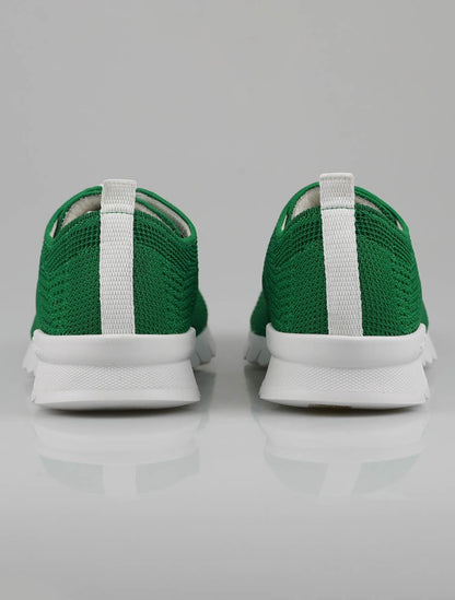 Зеленые хлопковые кроссовки Kiton Ea