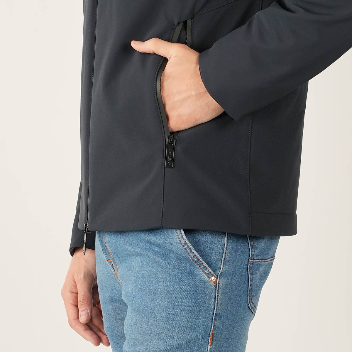 Woolrich Blue Pl Pacific Softshell-Mantel
