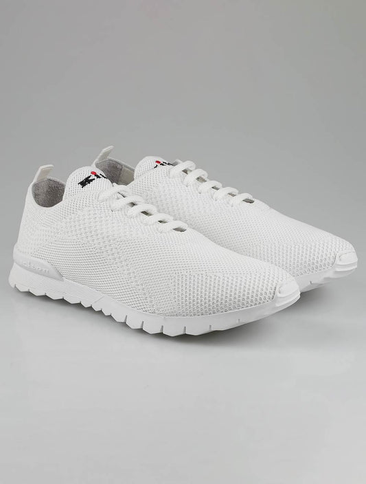 Kiton Ea Sneakers aus weißer Baumwolle