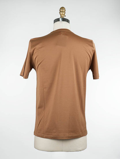 T-Shirt de algodão castanho Kiton