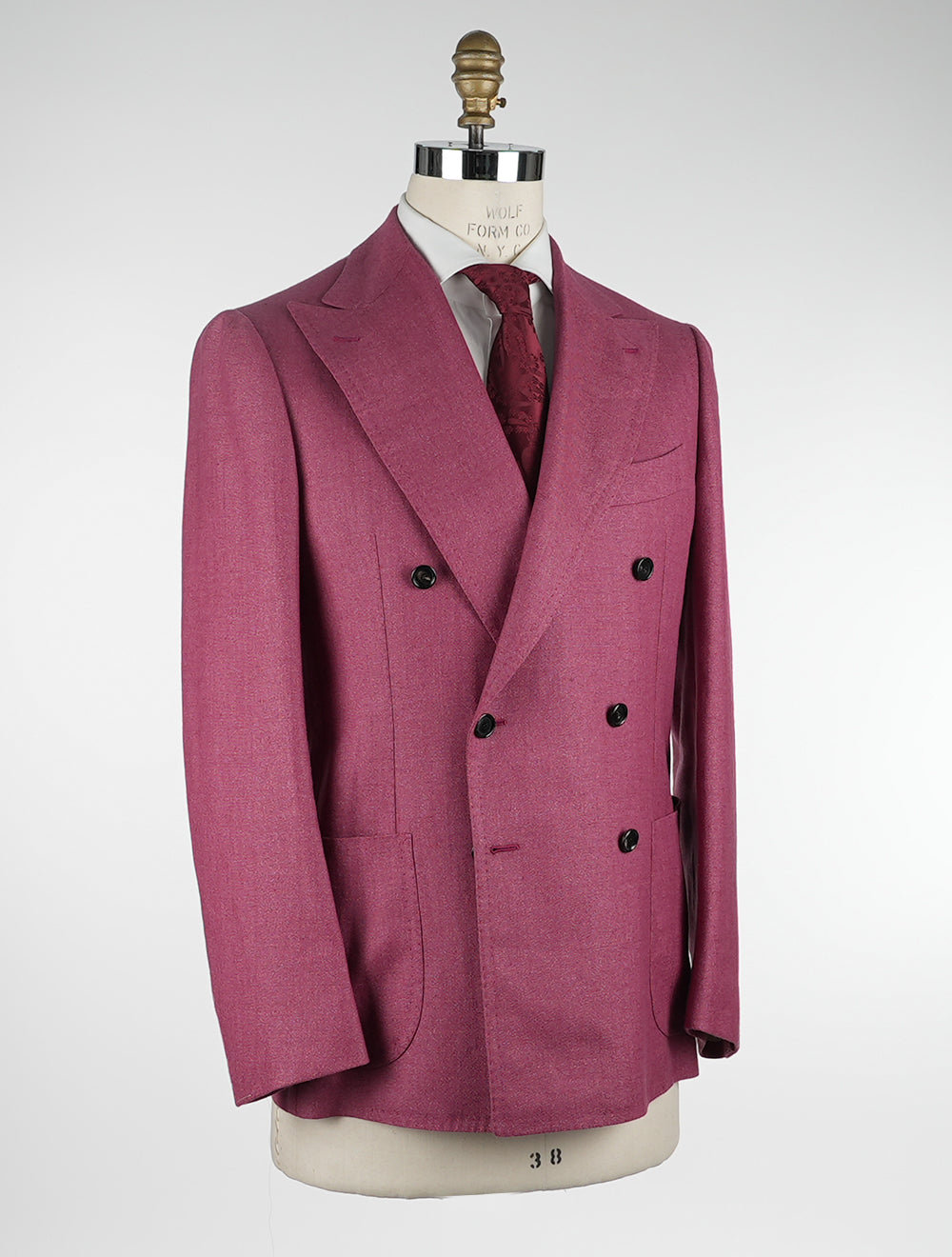 Cesare Attolini Pink Wool Linen Blazer