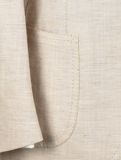 Cesare Attolini Blazer beige de lana de cáñamo