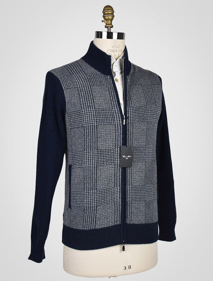 Cesare Attolini Blue Gray džemper od kašmira Puni zip
