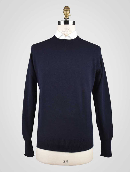 Cesare Attolini Blue Cashmere Crewneck Sweater