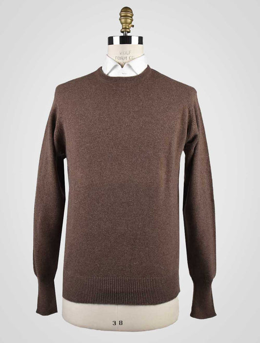 Cesare Attolini Brown Cashmere Crewneck Sweater