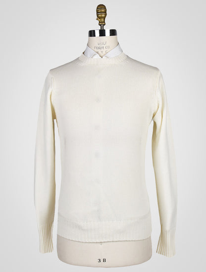 Cesare Attolini bijeli džemper od kašmira Crewneck