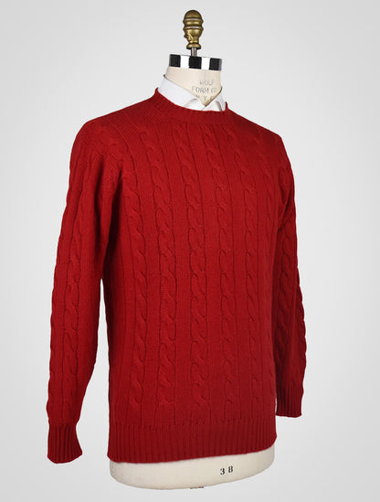 Cesare Attolini Red Cashmere Sweater Crewneck