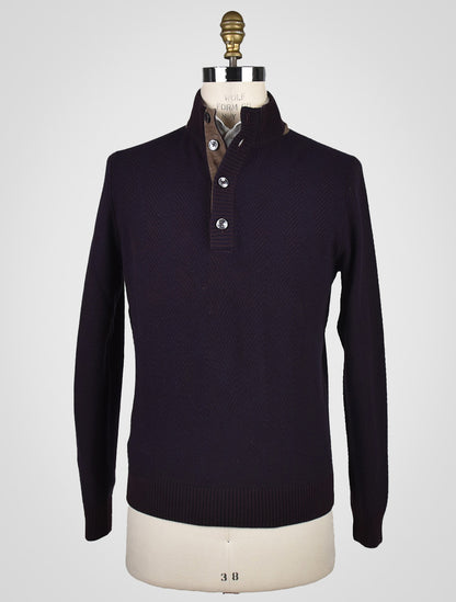 Cesare Attolini Multicolor Wool Cashmere Sweater Half Button