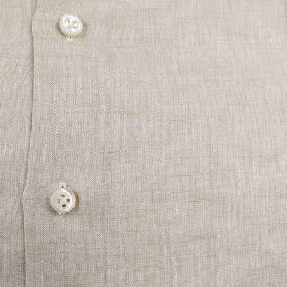 Cesare Attolini beige linnen overhemd