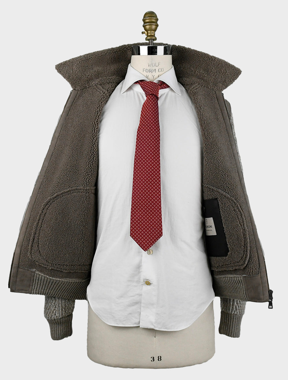 Пальто Fioroni Taupe из кашемировой шерсти с дубленкой