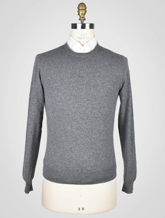 Suéter de cuello redondo de cachemir gris Fioroni