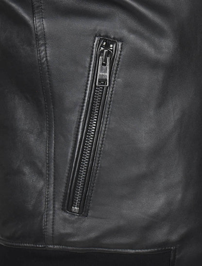 Hugo Boss Black Leather Coat