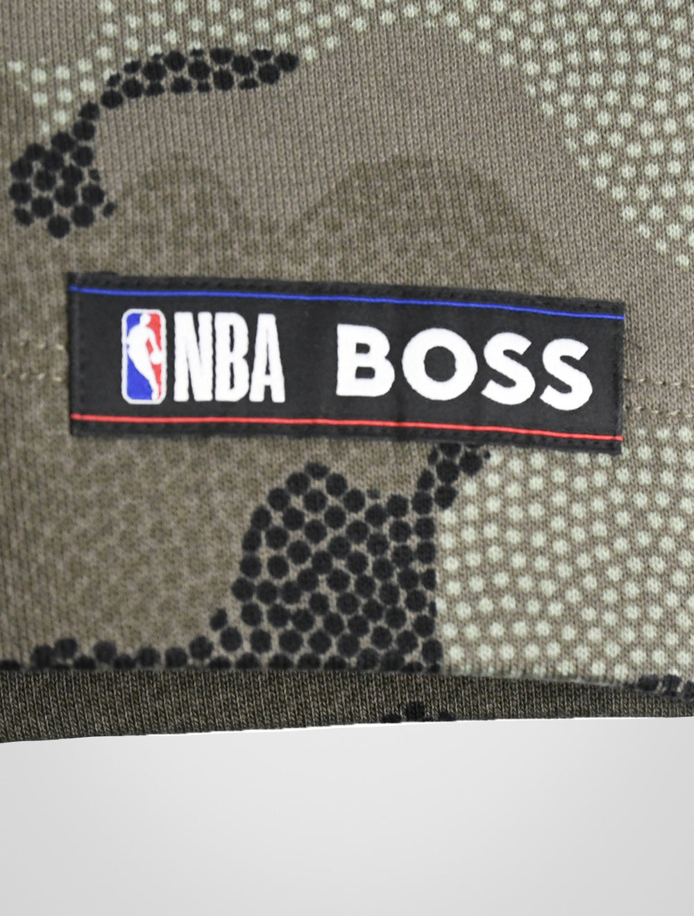 Boss x NBA Camo Logo Cotton Shorts in Black - Chicago Bulls