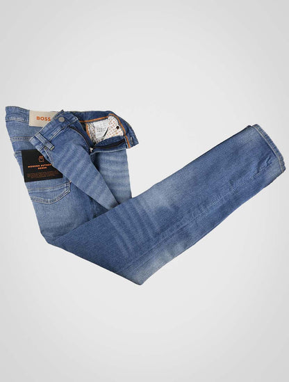 Голубые хлопковые джинсы Hugo Boss Ea