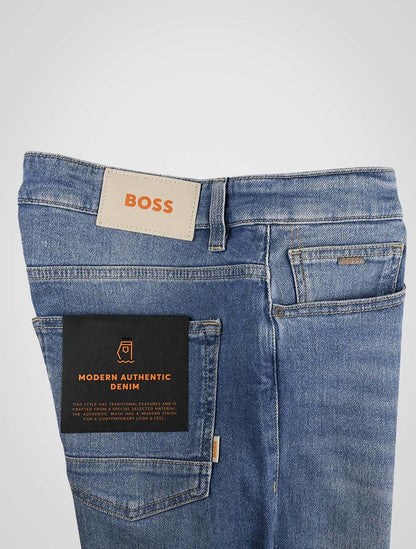 Голубые хлопковые джинсы Hugo Boss Ea