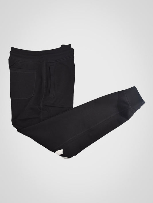 Черные хлопковые брюки для бега Hugo Boss