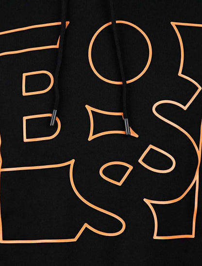 Hugo Boss sudadera con capucha de algodón negro