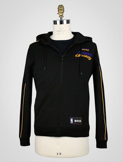 Hugo Boss zwarte katoenen Pl Ea voor Nba Lakers hoodie