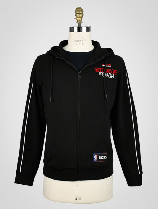 Hugo Boss zwarte katoenen Pl Ea voor NBA Chicago Bulls hoodie